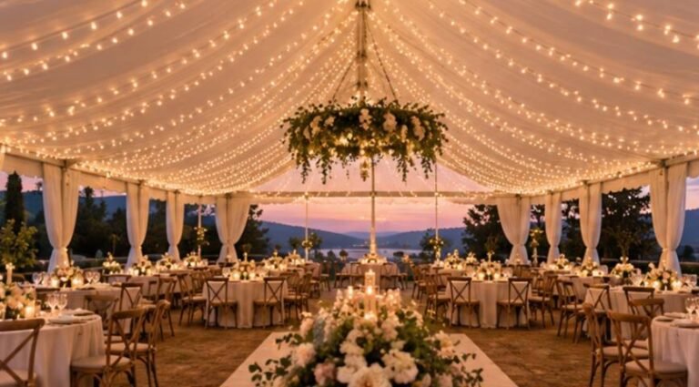 How to Hang Wedding Canopy Lights for a Clean, Romantic Glow