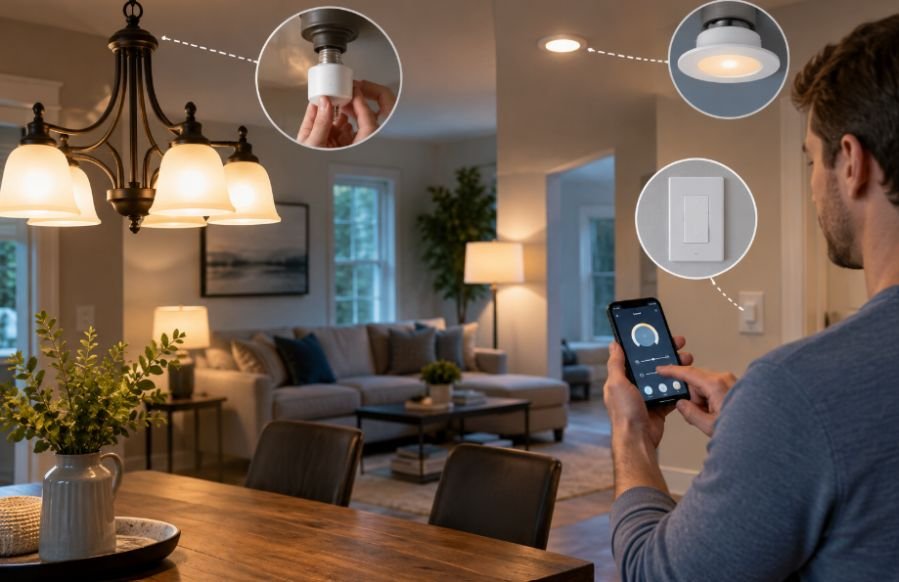 Upgrading Traditional Lights to Smart Lighting Without Replacing Every Fixture