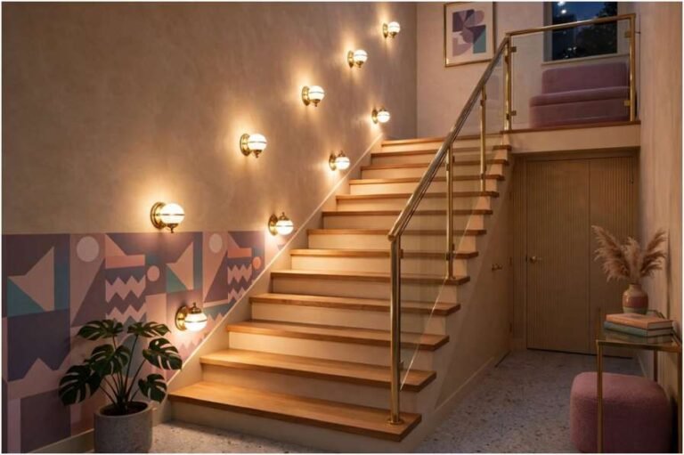 Interior Wall Sconce Height Standards for Stairwells