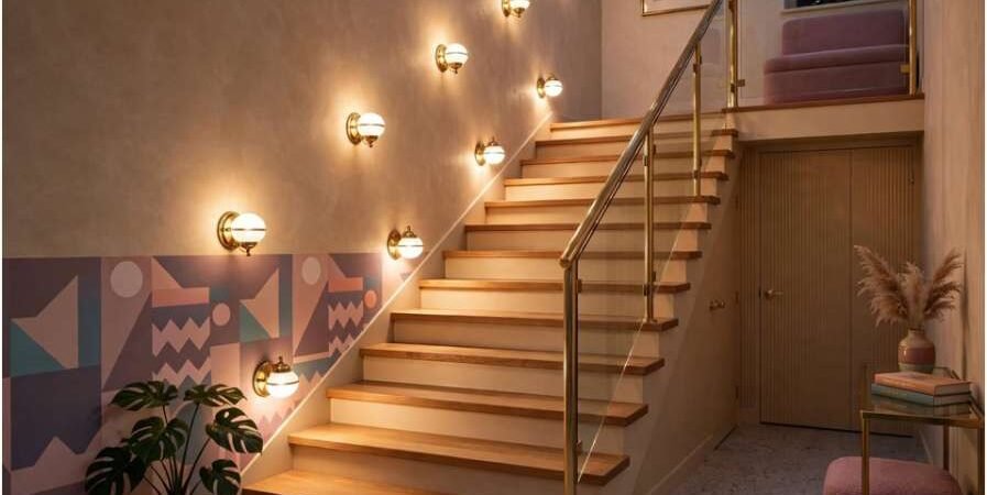 Interior Wall Sconce Height Standards for Stairwells