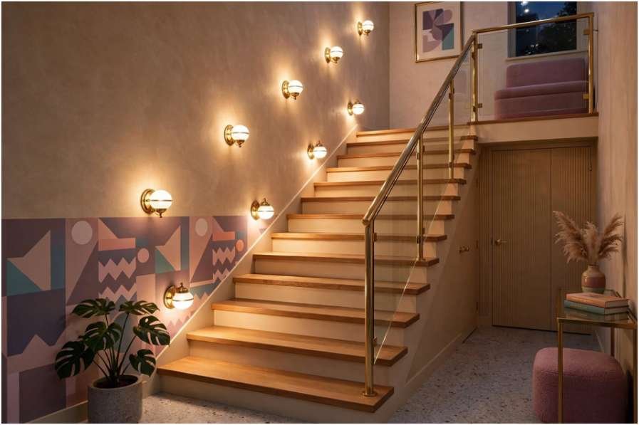 Interior Wall Sconce Height Standards for Stairwells