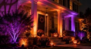 How to Set Up Halloween Uplighting for a Spookier Yard