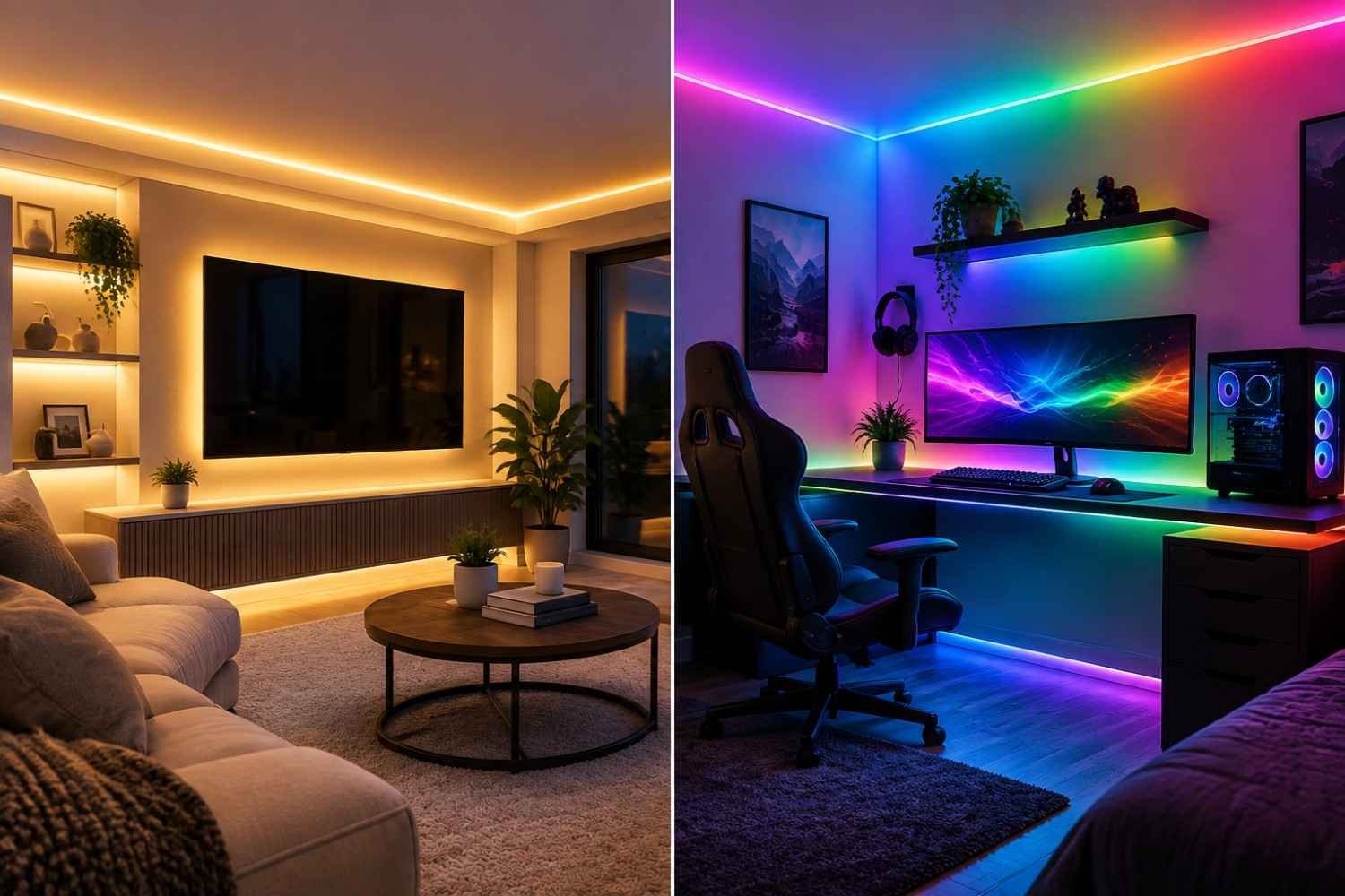 RGBW vs RGBIC LED Strip Lights: Understanding the Right Choice for Your Space