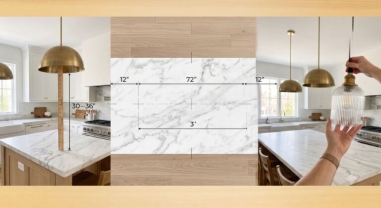 Kitchen Island Pendant Light Spacing and Height Guide