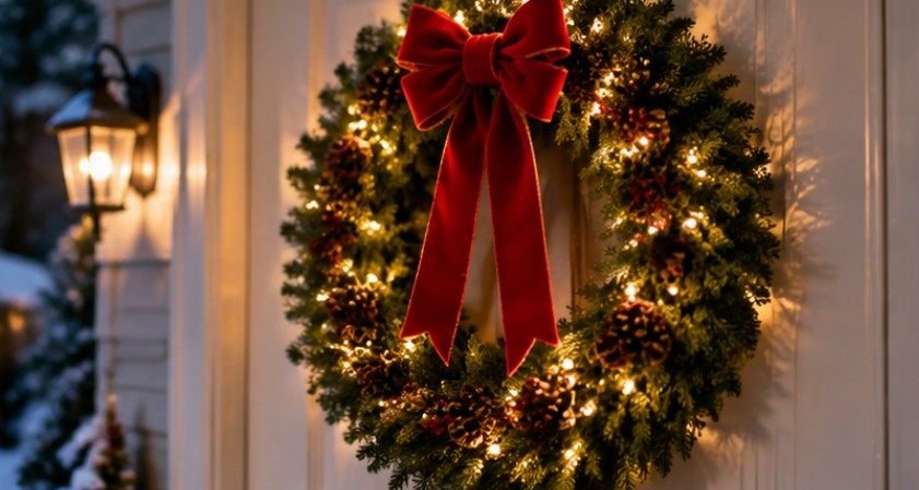 Prepare the Wreath Before Adding Lights