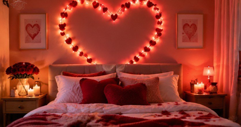 Valentine’s Day Bedroom String Light Decor Ideas to Create a Romantic Retreat