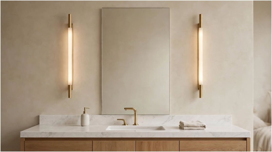 Bathroom Vanity Lighting Placement to Prevent Facial Shadows