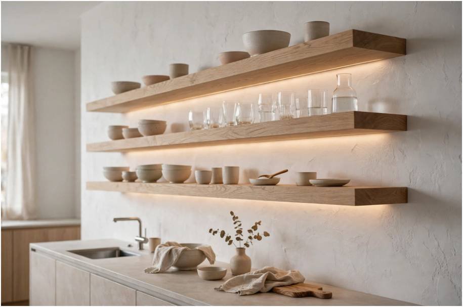 How to Light Open Shelving Without Exposed Cords: A Clean Build Guide