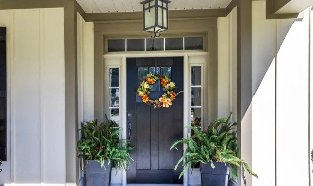 Use One Statement Sconce on a Small Porch